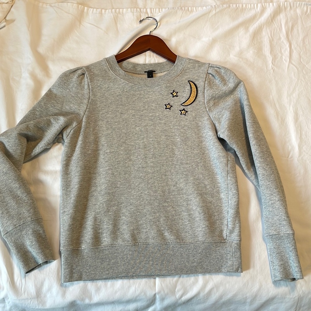 J CREW sweatshirt moon & stars, size small, good condition